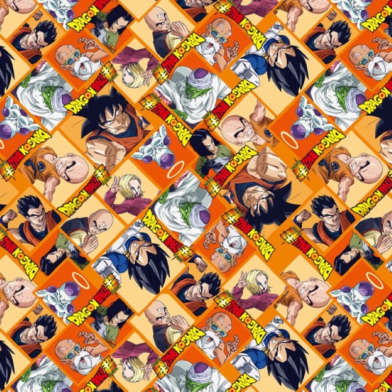 Tissu En Coton D Cor Avec Les Personnages De Dragon Ball