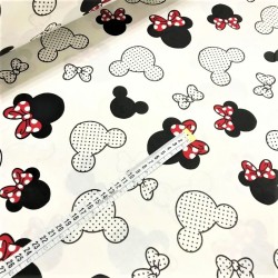 Tissu Coton Minnie-Mickey-Mouse | Tissus Loup