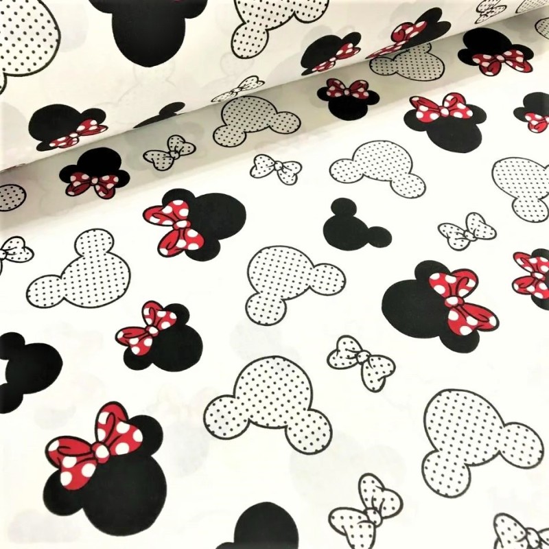 Tissu Coton Minnie-Mickey-Mouse | Tissus Loup