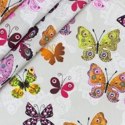 Tissu Coton Papillons Ajourés | Tissus Loup
