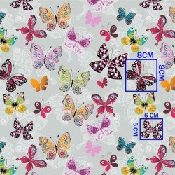 Tissu Coton Papillons Ajourés | Tissus Loup