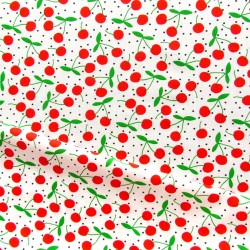 Tissu Coton Cerise | Tissus Loup