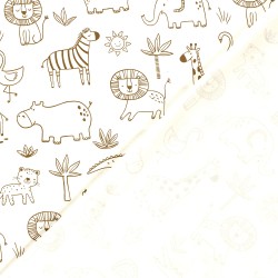 Tissu Jersey Animaux de la Savane | Tissus Loup