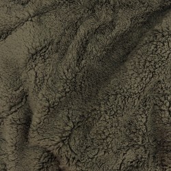 Tissu Fourrure Sherpa Teddy Gris Graphite | Tissus Loup