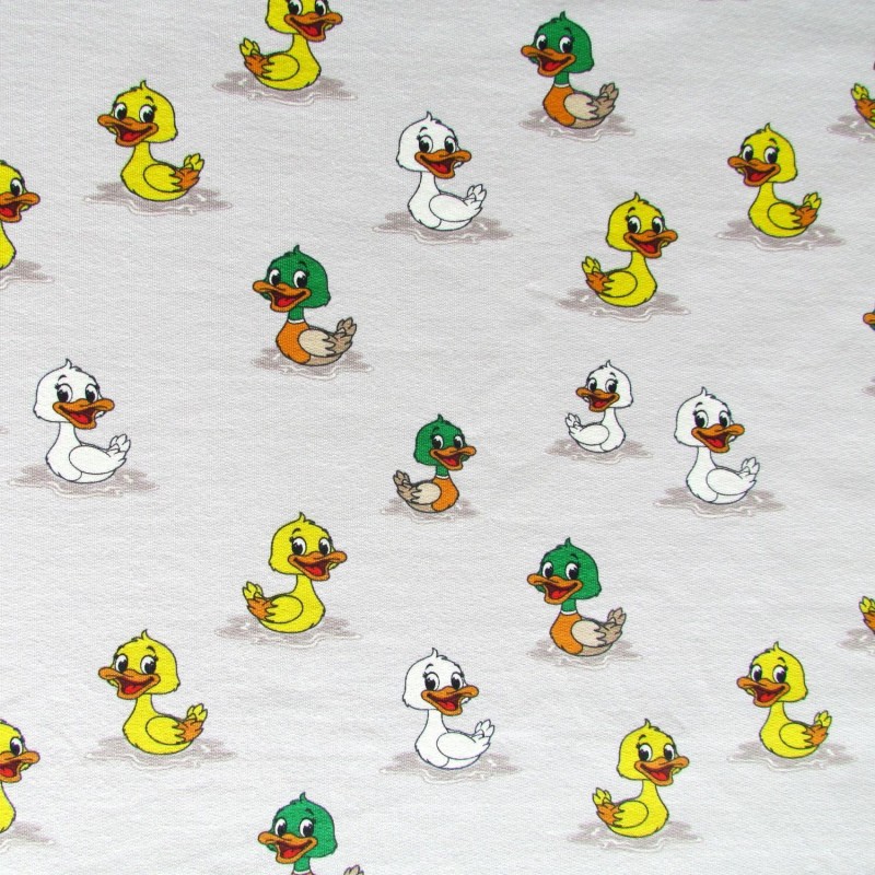 Tissu French Terry Petits Canards | Tissus Loup