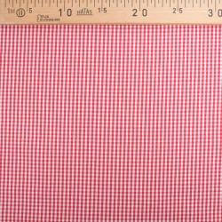 Tissu Coton Vichy Rouge et Blanc Petits Petits Carreaux | Tissus Loup