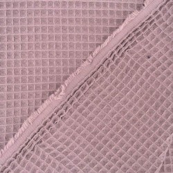 Tissu Coton Nid d'Abeille Lavande Pastel | Tissus Loup