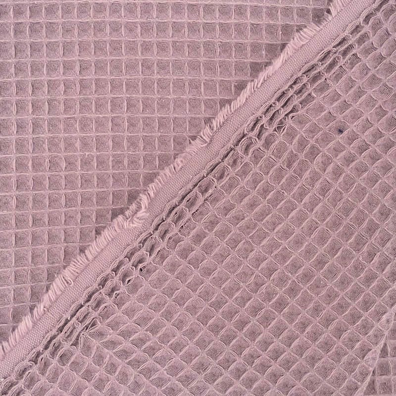 Tissu Coton Nid d'Abeille Lavande Pastel | Tissus Loup