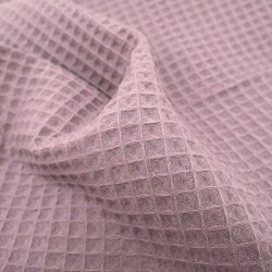 Tissu Coton Nid d'Abeille Lavande Pastel | Tissus Loup