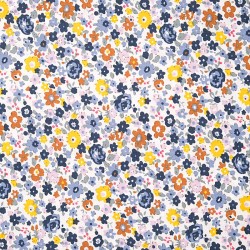 Tissu Coton liberty Fleurs de Champ Multicolore | Tissus Loup