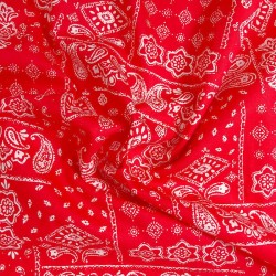 Tissu Coton Bandana Rouge Classique | Tissus Loup