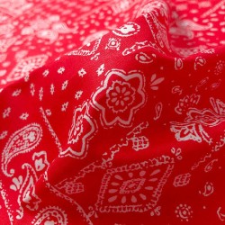 Tissu Coton Bandana Rouge Classique | Tissus Loup