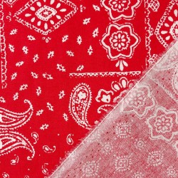 Tissu Coton Bandana Rouge Classique | Tissus Loup