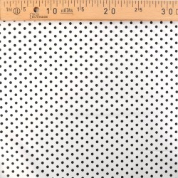 Tissu Coton Pois Noirs 5 mm Fond Blanc | Tissus Loup