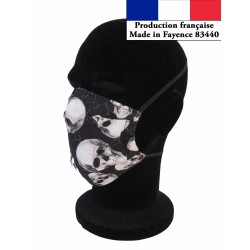 Masque protection Crane à plis réutilisable AFNOR design à la mode | Tissus Loup