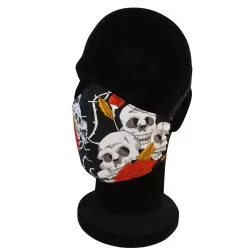 Masque protection Tête de Mort Crâne réutilisable AFNOR | Tissus Loup