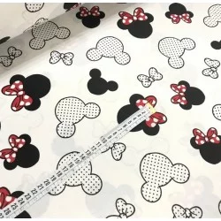 Tissu Coton Minnie-Mickey-Mouse | Tissus Loup