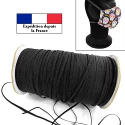 Élastique de Couture Noir 4mm | Tissus Loup