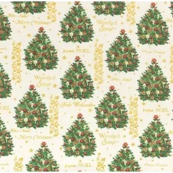 Tissu Coton Joyeux Noël | Tissus Loup