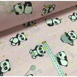 Tissu Coton Panda | Tissus Loup