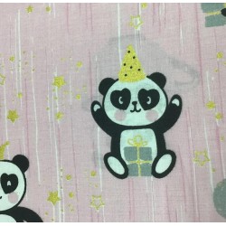Tissu Coton Panda | Tissus Loup