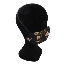 Masque protection Fleurs design à la mode réutilisable AFNOR | Tissus Loup