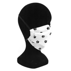 Masque protection à plis Pattes de Chat et de Chien | Tissus Loup