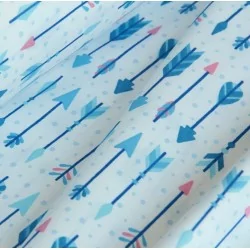 Tissu Flèches Bleus | Tissus Loup