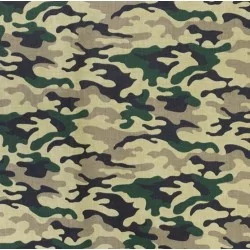 Tissu Coton Camouflage Militaire | Tissus Loup