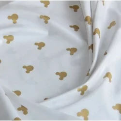 Tissu Coton Mickey-Mouse Doré | Tissus Loup