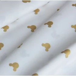 Tissu Coton Mickey-Mouse Doré | Tissus Loup