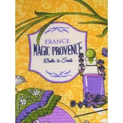 Torchon Magic Provence tissu nid d'abeille | Tissus Loup