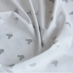 Tissu Coton Mickey-Mouse Argenté | Tissus Loup