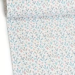 Tissu Coton Fleurs de Viorne | Tissus Loup