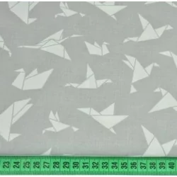 Tissu Coton Oiseaux Origami | Tissus Loup