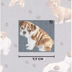 Tissu en coton avec chiens de race yorkshire, jack russel, carlin, bouldogue, bichon, schnauzer et pinscher | Tissus Loup
