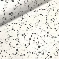 Tissu Coton Étoiles Constellations | Tissus Loup