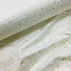 Tissu Coton Flèches Dorées | Tissus Loup