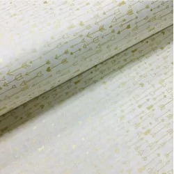 Tissu Coton Flèches Dorées | Tissus Loup
