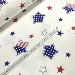 Tissu Coton Étoile Américaine | Tissus Loup