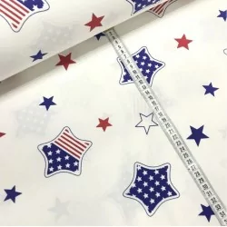 Tissu Coton Étoile Américaine | Tissus Loup