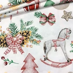 Tissu Coton Noël Magique | Tissus Loup