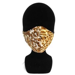 Masque protection barrière leopard design à la mode réutilisable AFNOR | Tissus Loup