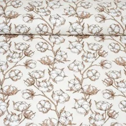 Tissu Coton Fleur de Coton | Tissus Loup