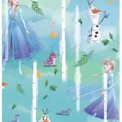 Tissu Coton Reine de Neige Elsa et Olaf | Tissus Loup