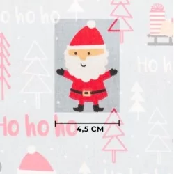 Tissu Coton Père Noël Rouge - Ho ho ho | Tissus Loup