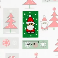 Tissu Coton Père Noël et Sapin | Tissus Loup