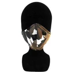 Masque protection barrière camouflage design à la mode réutilisable AFNOR | Tissus Loup