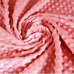 Tissu Minky Rose Saumon | Tissus Loup