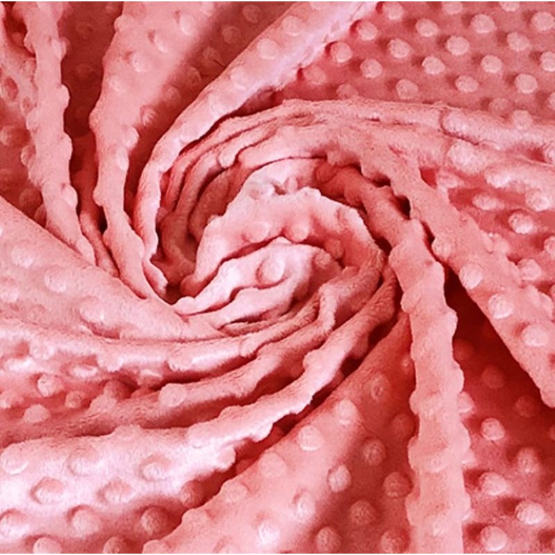Tissu Minky Rose Saumon | Tissus Loup